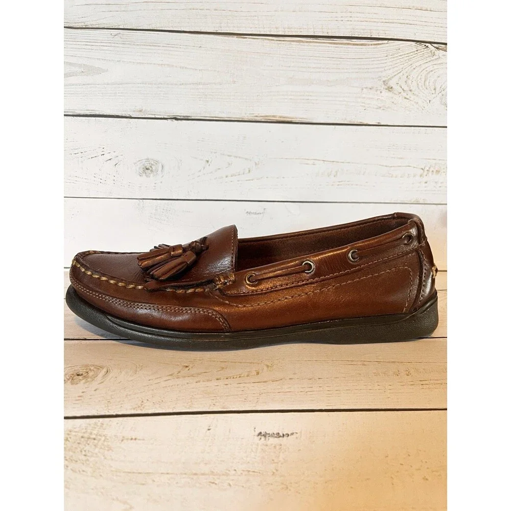 Nunn Bush Men’s Classic Burgundy Leather Tassel Loafers Slip On Work Dress 8M